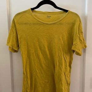 Madewell Whisper Cotton Tee in Mustard